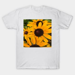 Summer Floral Black Eyed Susan Happy Daisy Retro Flowers T-Shirt